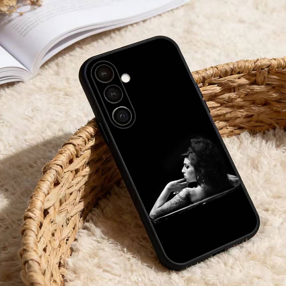 Amy Winehouse Back to Black Phone Case For Samsung Galaxy A20,21s,22,31,32,52,53,72,73,80,91 Soft Black Shell