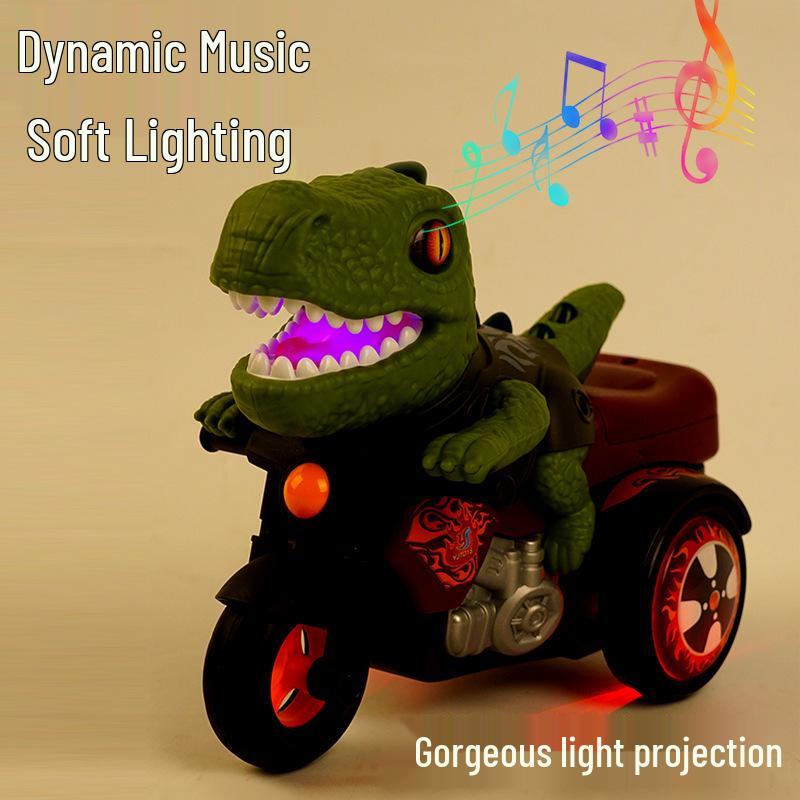 Electric T-Rex Stunt Motorcycle Toy for Kids