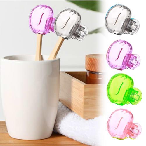 Dental Travel Case - Oral Care Cover, Brush Head Case | Toothbrush Head Protector Cover, Cap Case, Toothpaste Clip Cover, Portable Cap Case, 4-Pack, C