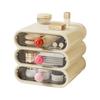 ABS PET Plastic Makeup Organizers Enhances Durability Long Time Use Cosmetic Storage Solution Space Saving