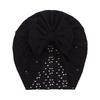New Baby Solid Color Hole Hat, Breathable Bow Children's Hat, Thin Comfortable Baby Tire Hat