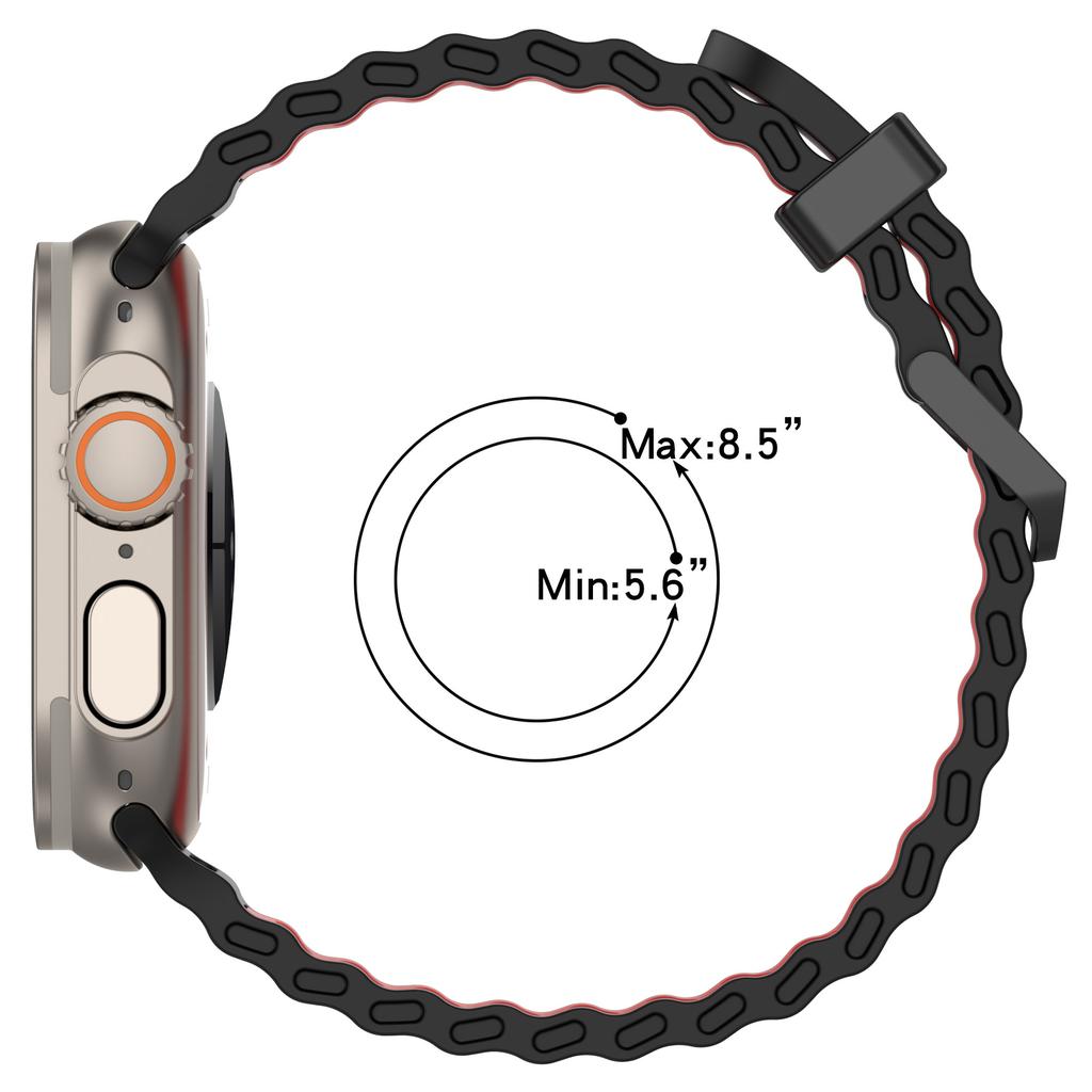Silicone Strap for Apple Watch Ultra 3 2 1 49mm 11 10 46mm 9 8 7 45mm Breathable Color Matching Wristband for iWatch 6 5 SE 44mm