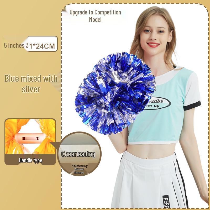Competition-Style Cheerleading Pom-Poms for Dance Performances
