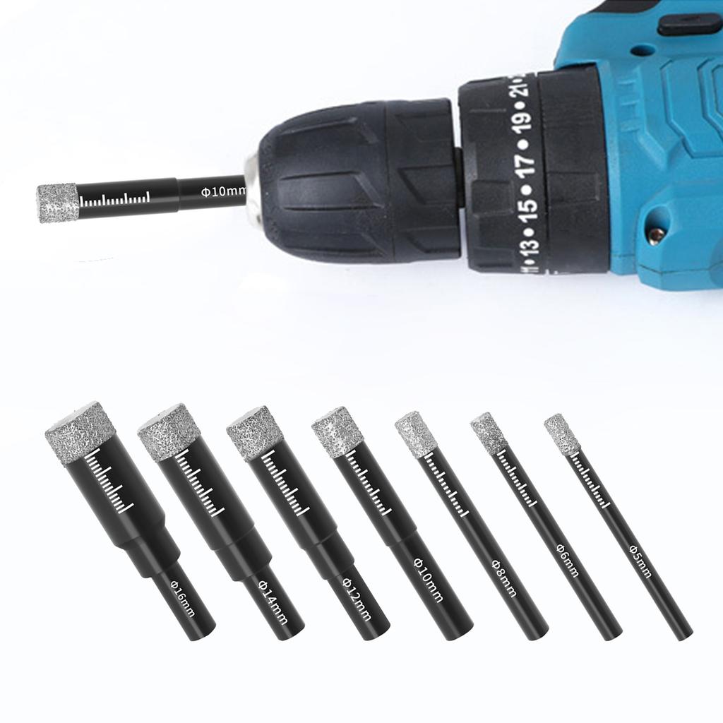 Diamonds Brazed Dry Drilling Bit Round Handle Punch Tool Hole Saw Cutter for Precise Drilling In Various Materials