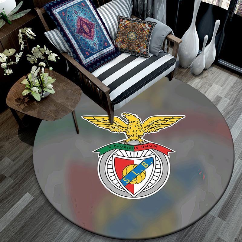 Sport Lisboa E Benfica2 Round Area Rug,Carpet Rug for Living Room Bedroom Sofa Playroom Decor,Non-slip Floor Mat