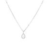 925 Sterling Silver 18K Gold Plated Imitate Opal Pendant Necklace for Women, Hypoallergenic Dainty Opal Necklace