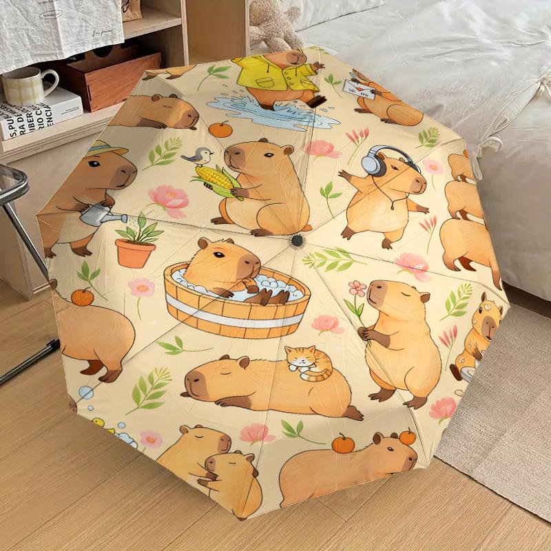 1pc Capybara Pattern Pattern Umbrella Design Automatic Opening and Closing Umbrella, High-quality Travel Umbrella,  c1128154