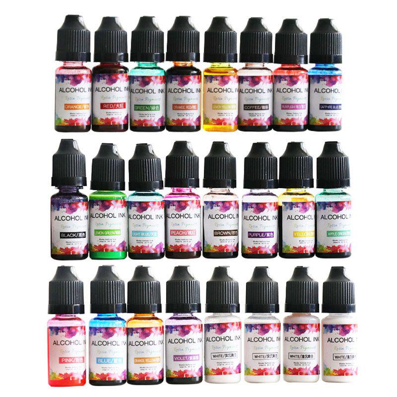 Epoxy Resin Pigment 24 Colors Transparent Non-Toxic UV Epoxy Resin Dye Liquid for UV Resin Coloring Jewelry Making 1