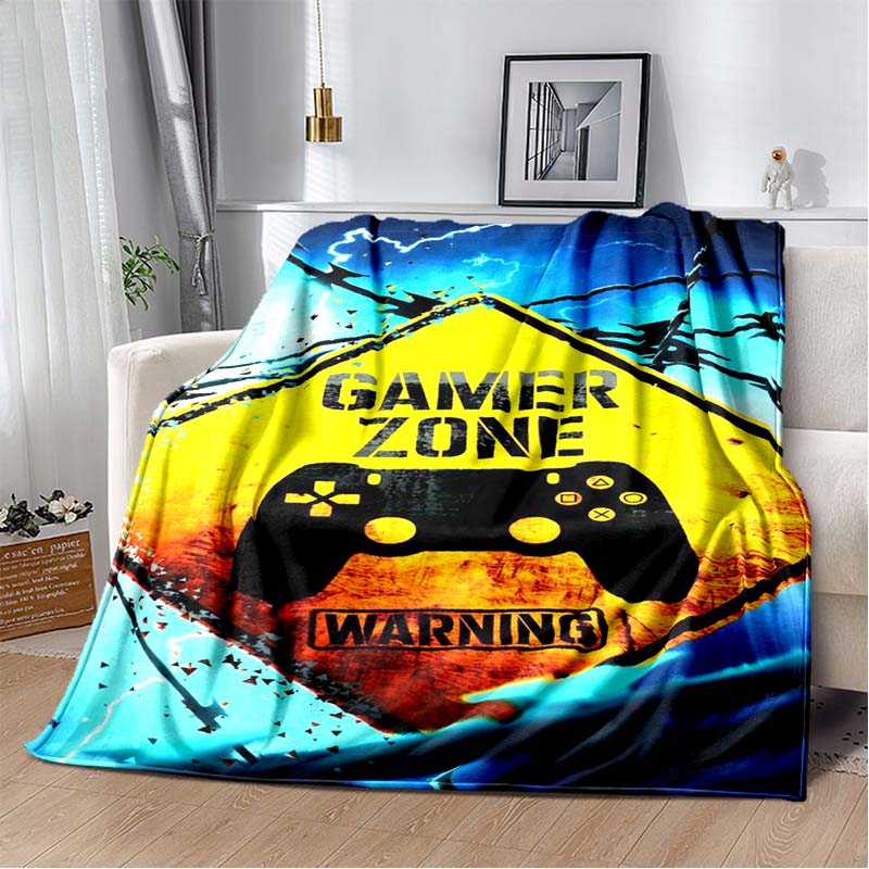 Gaming Flannel Blanket Gamer Gamepad Throw Blanket 3D Print Ultra Soft Home Decor Comfortable Bedding For Sofa Bed Couch Travel