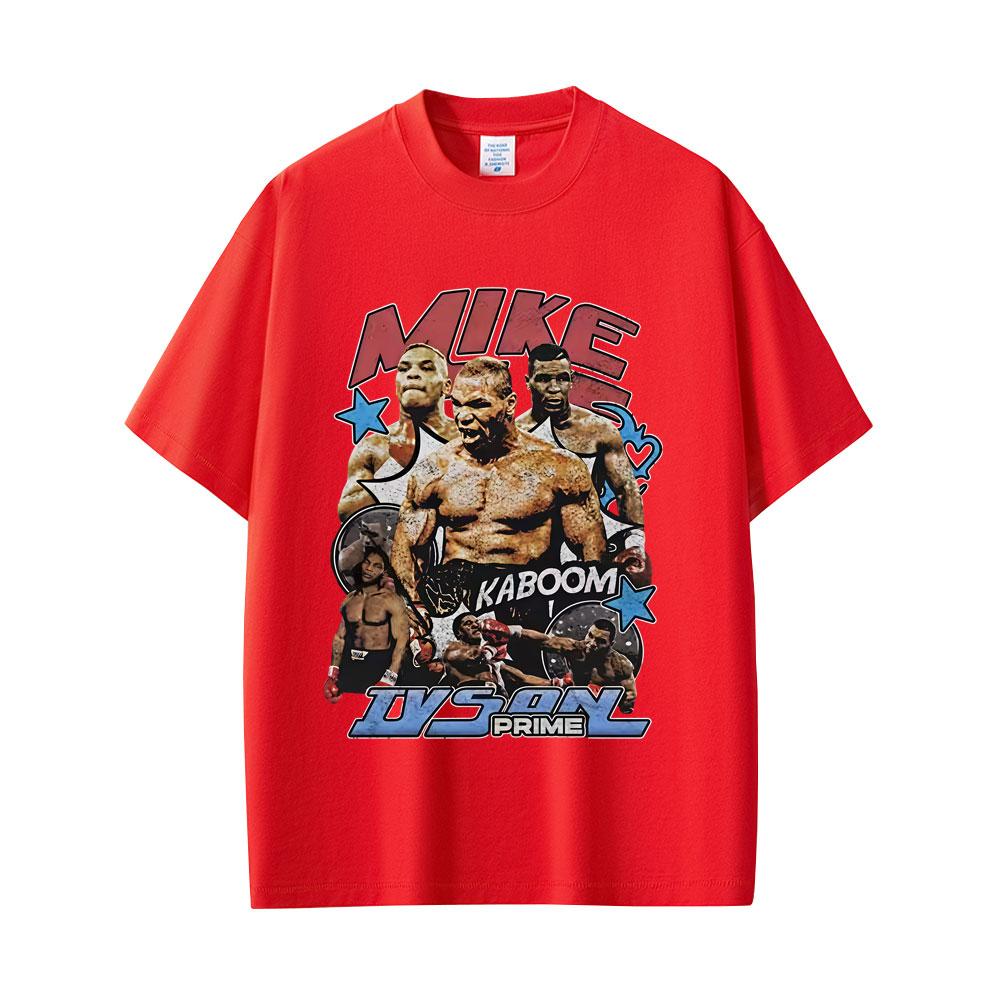 Mike Tyson Prime Merch T-Shirt Unisex Damen Vintage Hip Hop Gothic Rock T-Shirt Unisex Fitnessstudio Atmungsaktive Lässige Baumwoll-T-Shirts