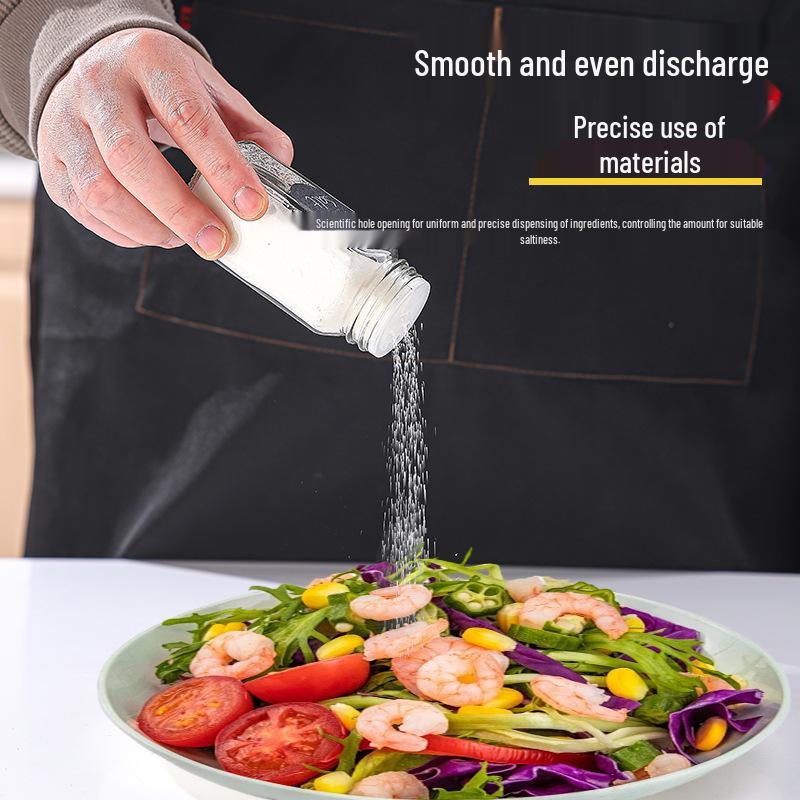 Square Glass Seasoning Jar Set with Sealed Lids – Ideal for Outdoor BBQ