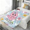 Character Opanchu Usagi Throw Kid-Friendly Flannel Throw Blanket Soft Warm Anti-Static Washable All Season