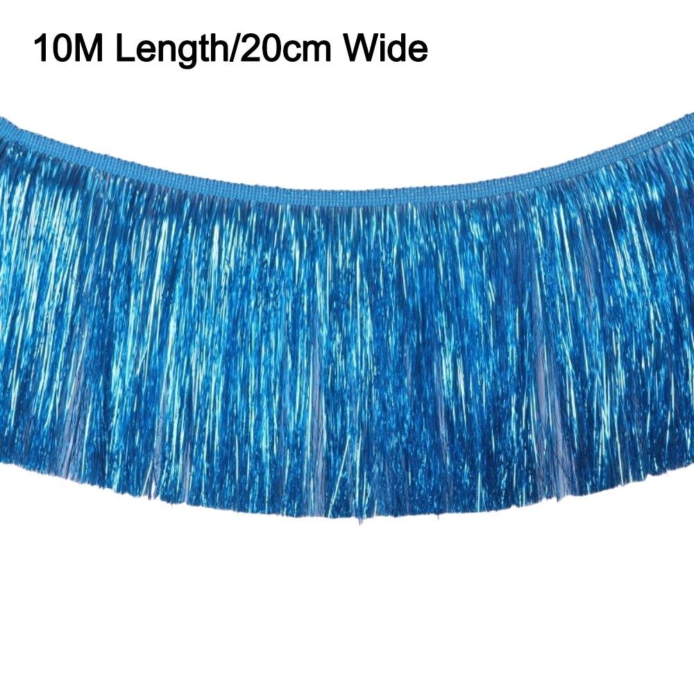 

10M New 10M Length Skirt Tassel Illusion Laser Gradient Fringe Ornaments DIY 20cm Wide Laser Fringe Lace Latin Dance Performance