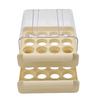 Egg Holder Stackable Space Saving High Transparency 2 Tier Drawer Type Egg Container with Individual Slots for Fridge