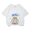 Cartoon Graphic Labubu Kids Adult Printed T-shirt Summer Men and Women's Fashion Outdoor Girl Short Sleeved T-shirt Top Pullover