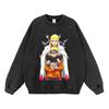 Oversized Cotton Long Sleeve Graphic Hoodie Men - Vintage Anime Character Print Loose Fit Streetwear