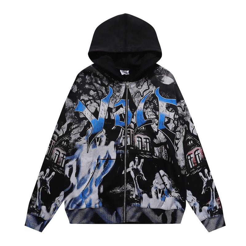 Premium Vintage Washed Cotton Hoodie Men Women Loose Fit Streetwear With Embroidered Letter Print Dual Pockets