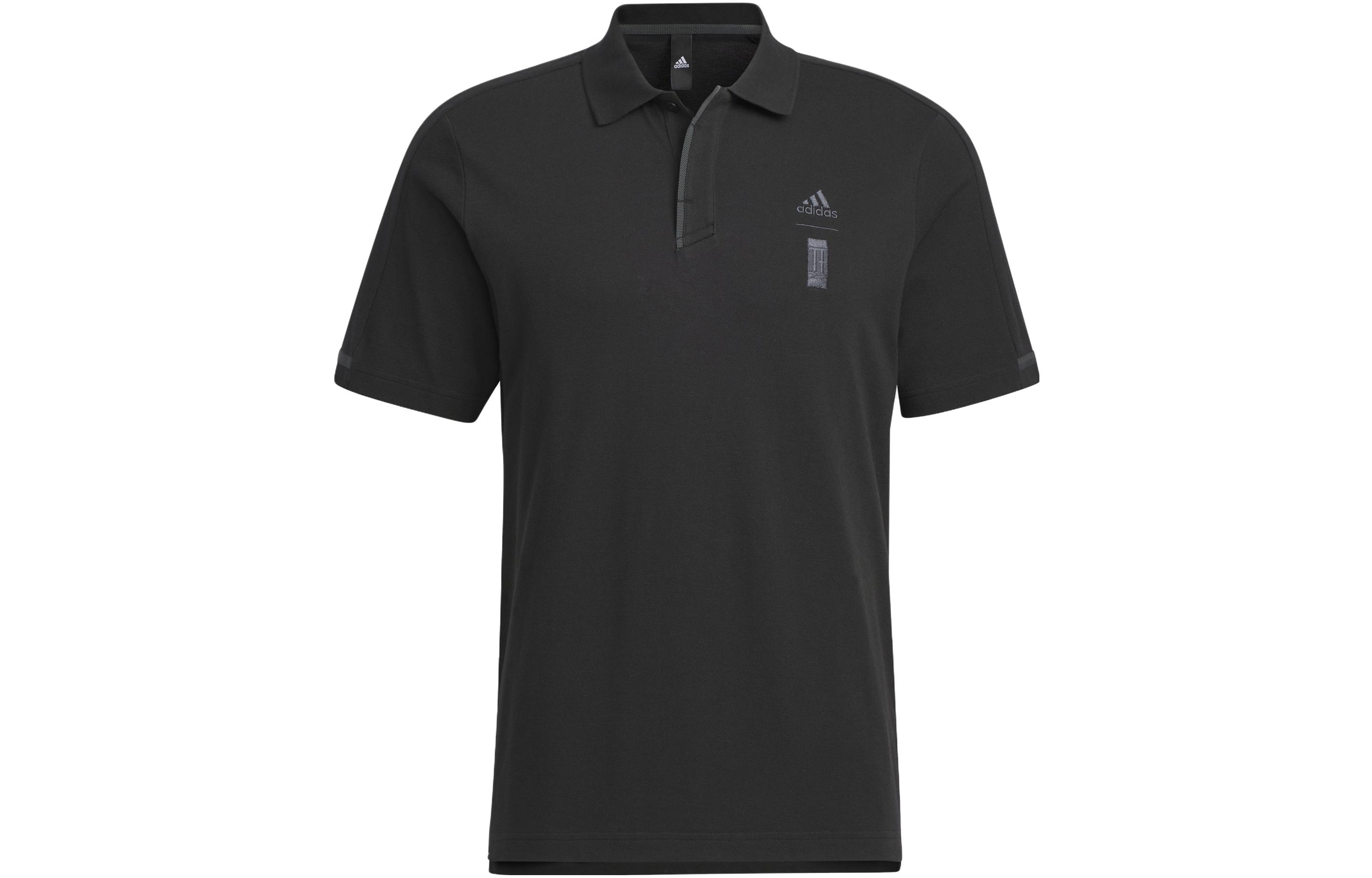 Adidas Wuji Series Polo Shirts Men s Black Polo Collar Moderate Straight Fit IA8105 XS