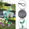 1PC Colorful Gradient Garden LED Wind Chimes Decorated Solar Hummingbird Landscape Garden Lights Decorated Atmosphere