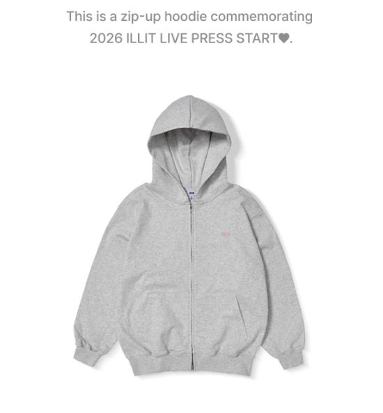 ILLIT LIVE PRESS START Reißverschluss-Hoodie