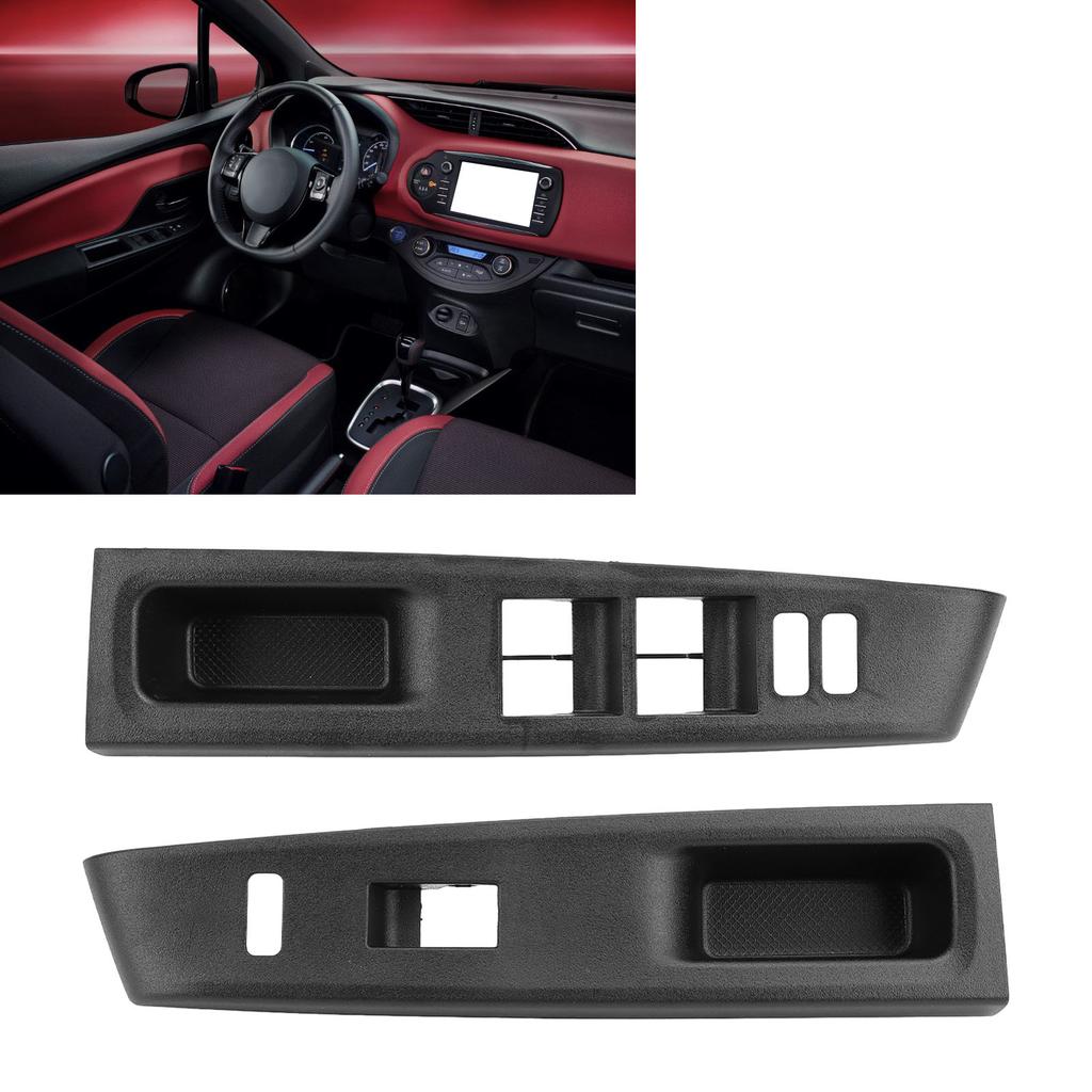 Panel Superior Reposabrazos Delantero Cubierta Robusta Bisel Interruptor Ventana Puerta Recorte ABS Repuesto para Yaris 2012 a 2014 Accesorios de Coche