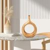 Ceramic Circular Vase for Decoration, Modern Decorative Hollow Donut Shape Flower Vases