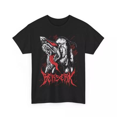 100% Baumwolle TOPS UNISEX T-SHIRTS HERREN DAMEN Berserk T-Shirt, Anime Schwarzes T-Shirt, Manga Strip Guts Berserker Rüstungshemd