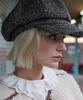 Gorra de Visera de Lana con Neps VERDE MANTEQUILLA (Negro)