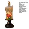 Christmas Flameless LED Candles Battery Operated Santa Snow Decorative Lamp Home Porch Tabletop Party Decor
