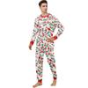Juletrykk Søt familiesett Pyjamas, hjemmeklær, familiesett med lange armer toppbukser