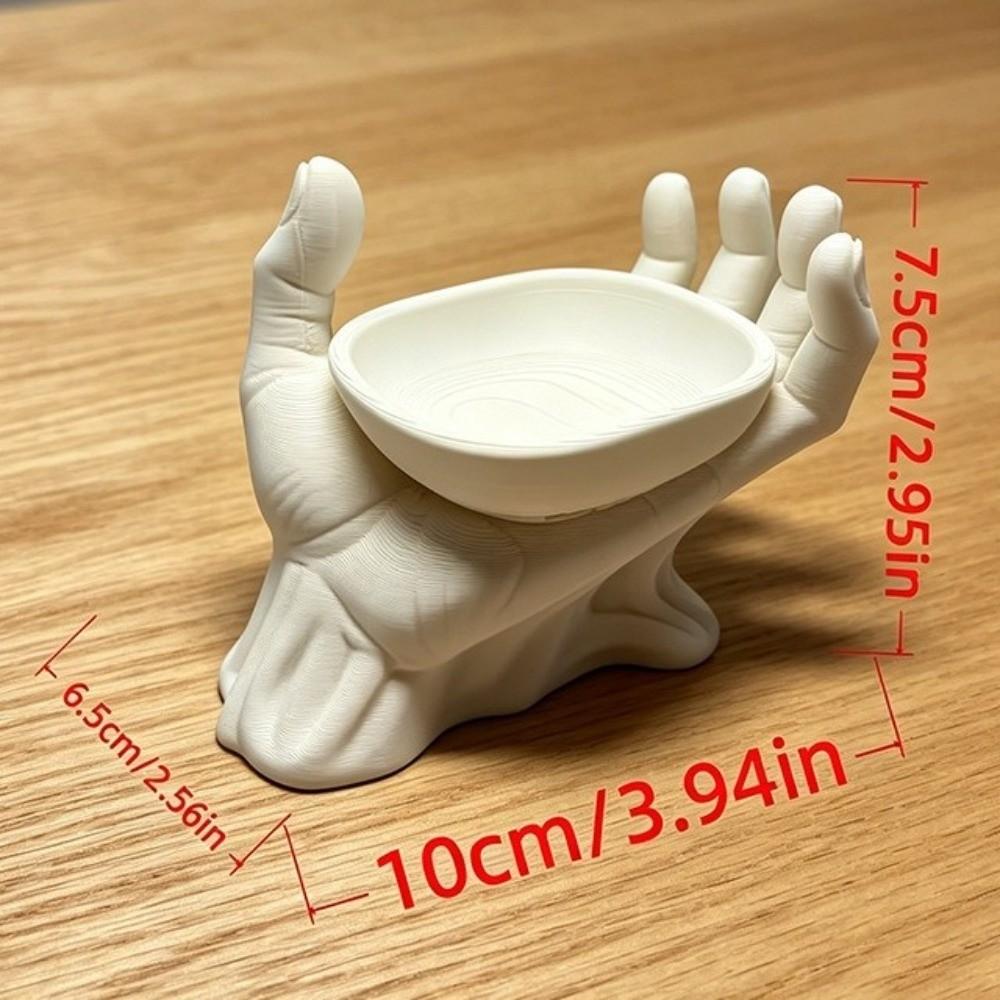 Craft Open Palm Palm Jewelry Storage Tray Multi-purpose Plastic Hand Sculpture 3D Printed Decorative Ornament Key Storage