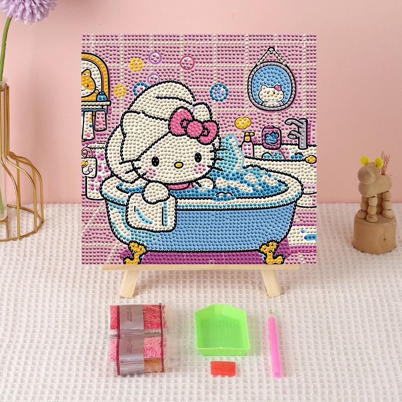 Sanrio Hello Kitty Crystal Diamond Decorative Painting 5D DIY Cross Embroidery Kit Art Painting Frame Hanging Painting Gift