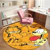 Garfield Print Round Rug, Washable Floor Carpet, For Entryway Dorm Laundry Room Office Study, Home Decor Birthday Christmas Gift
