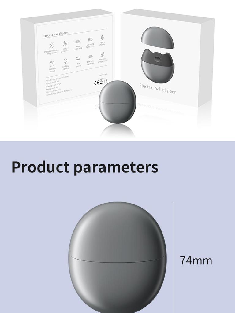 Automatic Electric Nail Clipper with Anti-Pinch and Nail File