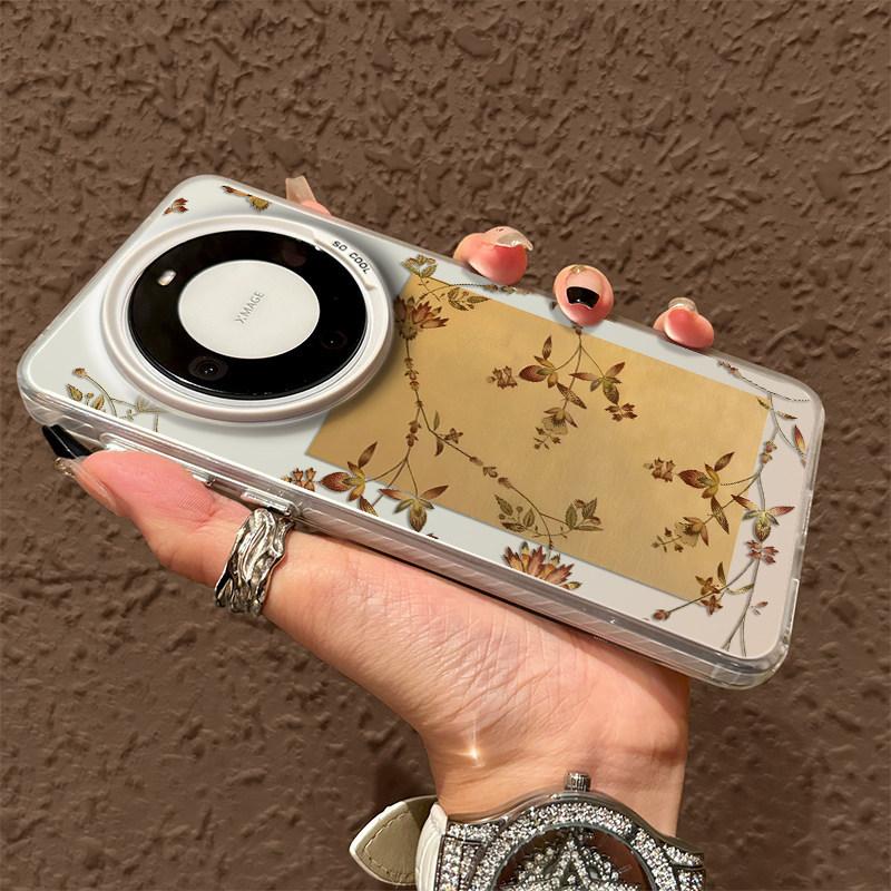 Retro flower is suitable for Huawei mate80 mobile phone case mate80promax new mate70 all-inclusive anti-drop.