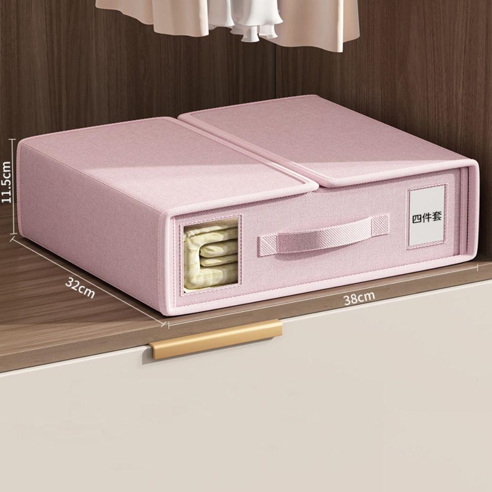 Non-woven Bed Sheet Storage Box Large Capacity Fabric Storage Bins  Four-piece