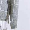 IHUASU Women's Autumn and Winter High Neck Pullover Loose Commuter Knit Sweater Plaid Fashion Jumper