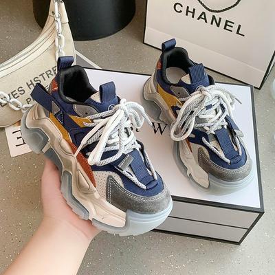 2024 Luxury Women's Casual Skateboarding Shoes Fashion Versatile Running Shoes Thick Soled Female Student Running Shoes Sneakers