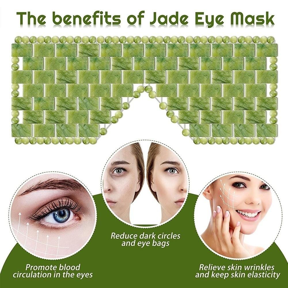 Augenmassagegerät Jade-Augenmaske Gesichts-SPA Kühlende Gesichtsmaske Geschenk Schlaf-Augenmaske Augenentspannung