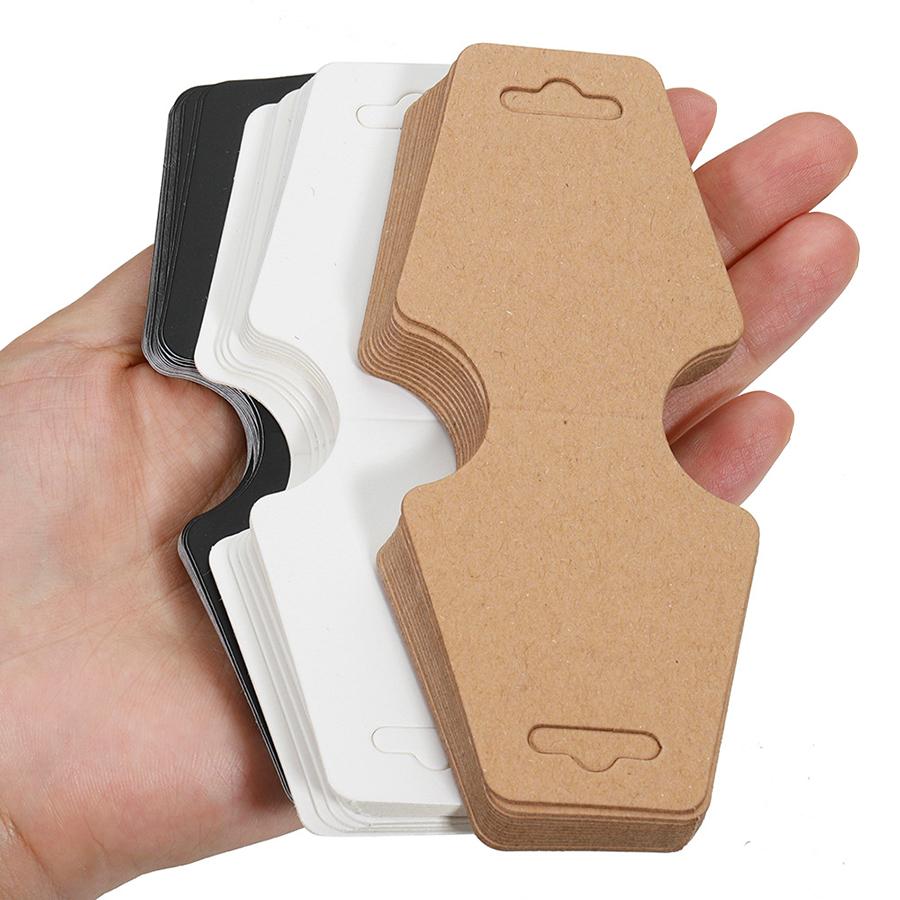 100 Stück 11,9 cm Faltbarer Anhänger für Kleidung Schmuck Haaraccessoires Anhänger 3 Farben erhältlich Beschriftbares Kraftpapier Anhängeetikett