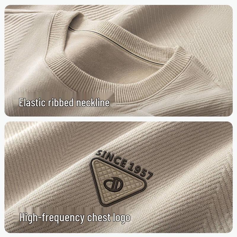 Men's Fleece Lined Round Neck Pullover Sweatshirt