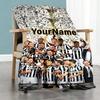 Juventus Customize Text Blanket Gift Customizable Blanket Warmthful Decor Versatile for Office Chair Livingroom Picnics Seaside