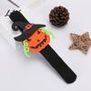 Felt Slap Bands Halloween Glitter Bracelet, Cartoon Pumpkin Skull Cat Spider Snap Bracelets Band, Party Favors for Kids Adults