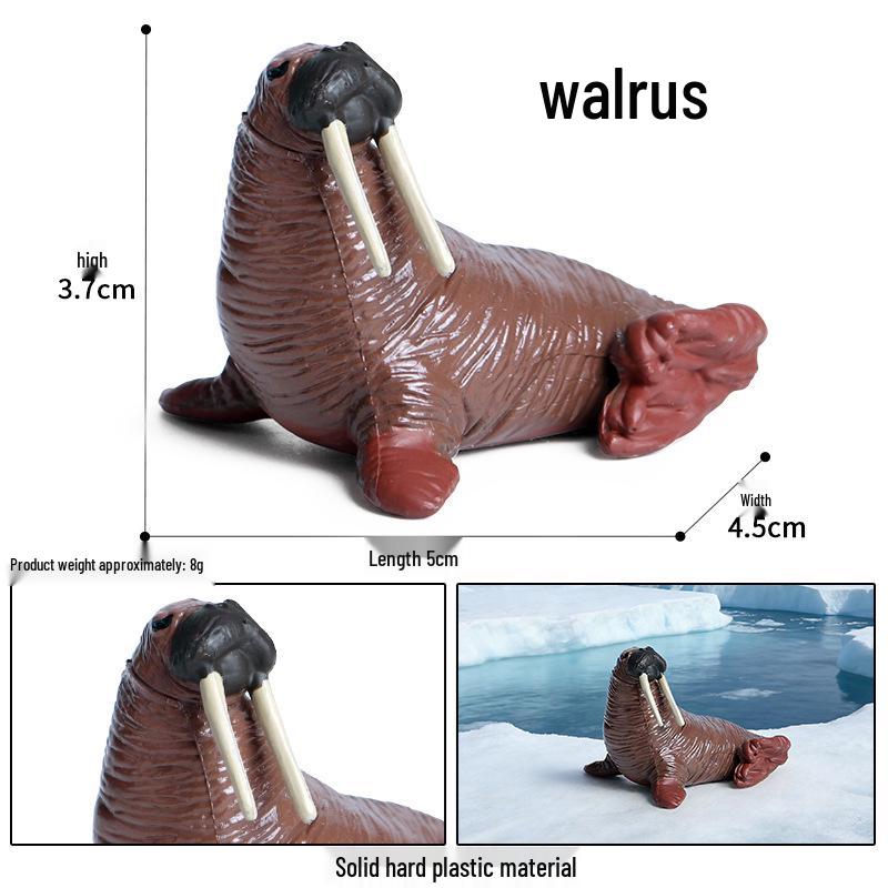 Realistic Arctic Animal Toy Set - Polar Figure Birthday Gift & Cake Decoration