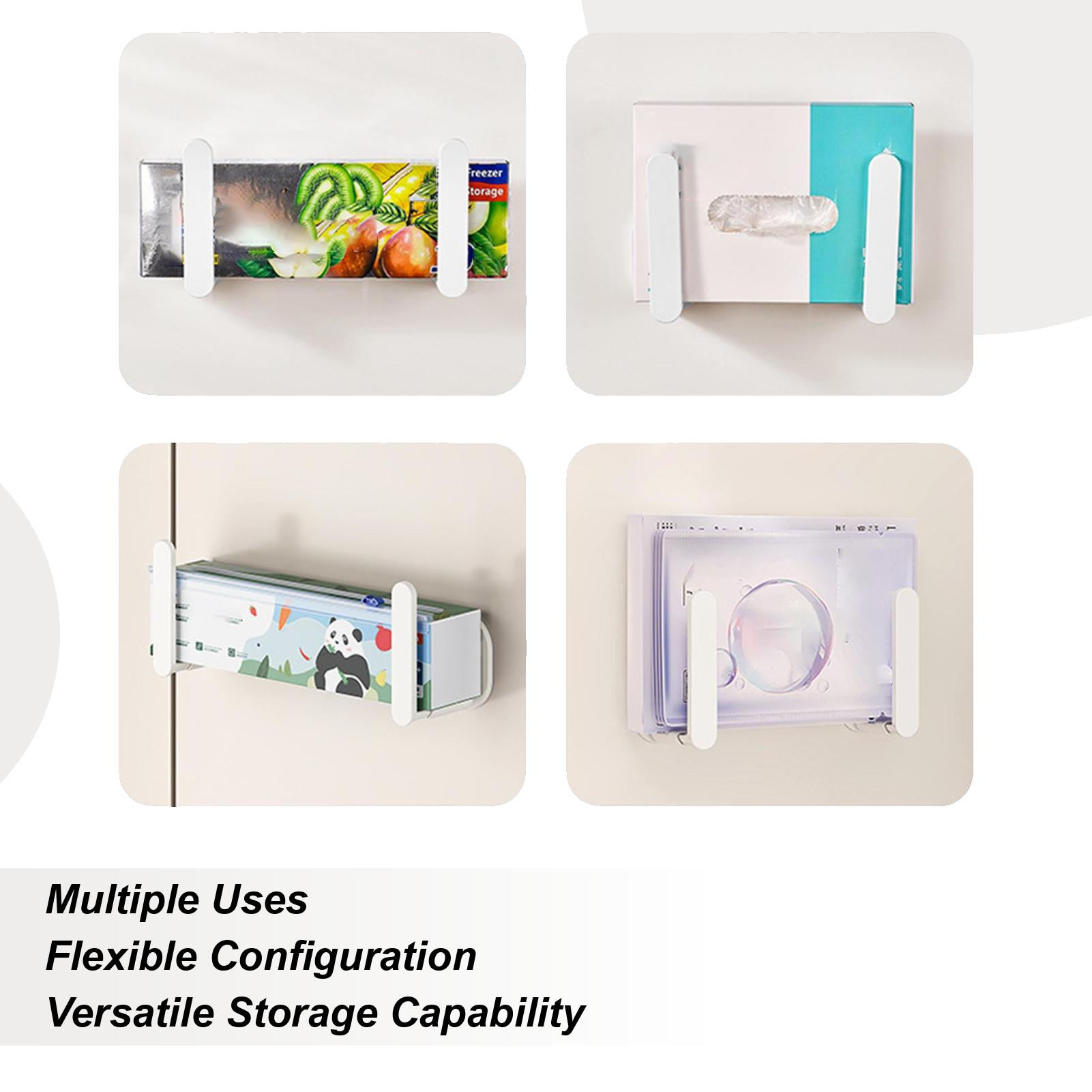

Magnetic Paper Towel Holder for Refrigerator Kitchen Caddy Rack Multifunctional 2 Pieces Wet Wipes Organizer no Drilling China Mainland