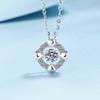 Shiny White Gold  Color Moissanite Necklaces for Women Sparkling Lab Diamond Pendants Female Wedding Jewelry