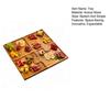 4Pcs Wooden Puzzle-Shaped Appetizer Tray Charcuterie Board Cheese Platter with Crackers Cutouts Versatile Serving Board for Party BBQ Home Kitchen