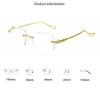 Fashion Frameless Glasses Women Rimless Anti Blue Light Eyeglasses Men Women Elegant Comfortable Eyeglasses