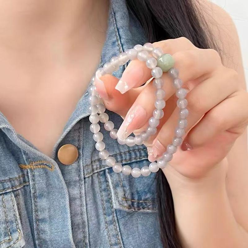 Women Imitation Beaded Bracelet Vintage Luxury Chinese Style Jewelry