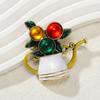 Fashion Potted Teapot Women's High-end Leaf Teapot Accessories Brooch
